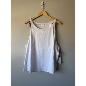 Good American White Ribbed Tank Top 5XL